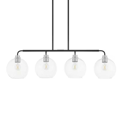 Hampton Bay HD-1861-4PBNBK Lámpara Colgante Isla Níquel Cepillado y Negro Mate | MiOfertas