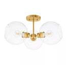 Vista Heights 3-Light Aged Brass Semi Flush Mount Light - 1007602767