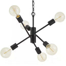 Fife 6-Light Matte Black Sputnik Chandelier - 1007603534