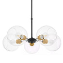 Vista Heights 5-Light Aged Bronze and Brass Pendant Light - 1007603649