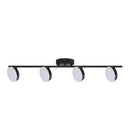 2.6 ft. 4-Lights Black Integrated LED Fixed Track Lighting Kit - 1007737876
