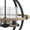Hampton Bay KSF8103AX-02 Lámpara Colgante Jaula Madera Gris 3 Luces Vidrio Semillado | MiOfertas