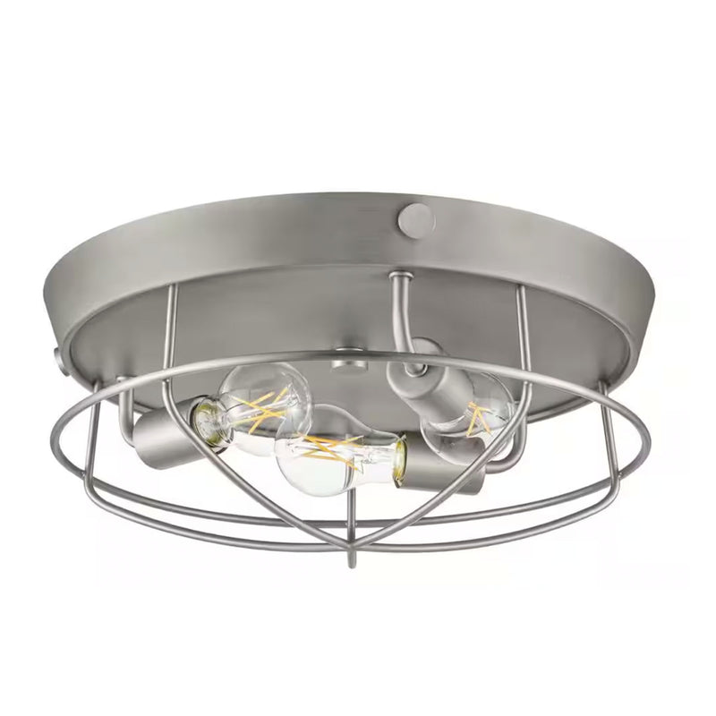 Hampton Bay DSHD19522FL1 15.75" Lámpara Techo Níquel Antiguo Jaula Abierta | MiOfertas
