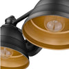 Golden Lighting 7313-BA3 BLK Rebel 24.25" Lámpara de Tocador Negro Mate 3 Luces | MiOfertas