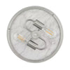 Hampton Bay 24132-003 13" Níquel Cepillado con Base Marmoleada Blanca Lámpara de Techo | MiOfertas