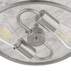 Hampton Bay 24132-003 13" Níquel Cepillado con Base Marmoleada Blanca Lámpara de Techo | MiOfertas