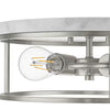 Hampton Bay 24132-003 13" Níquel Cepillado con Base Marmoleada Blanca Lámpara de Techo | MiOfertas