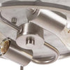 Hampton Bay 24132-003 13" Níquel Cepillado con Base Marmoleada Blanca Lámpara de Techo | MiOfertas