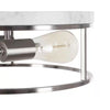 Hampton Bay 24132-003 13" Níquel Cepillado con Base Marmoleada Blanca Lámpara de Techo | MiOfertas