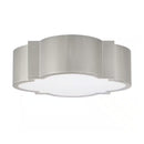 Sarina 15 in. Brushed Nickel 5 CCT Selectable LED Flush Mount with Frosted Acrylic Panel - 1008016092