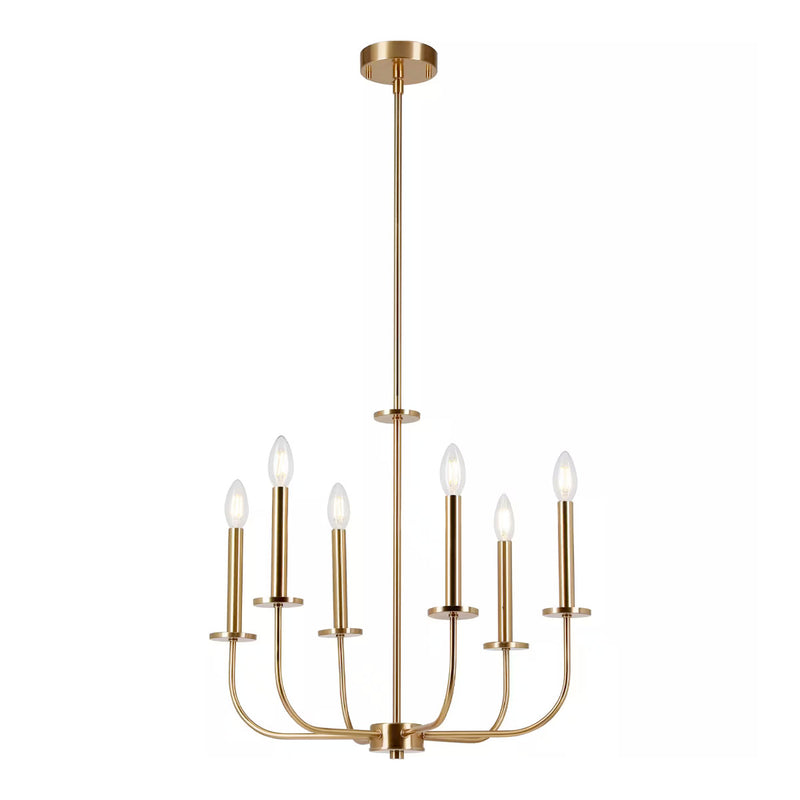 Hampton Bay KSH9106AX-01 Lámpara de Araña Tilden 6 Luces Oro Antiguo | MiOfertas