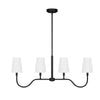 Hampton Bay 24129-002 Lámpara Colgante Isla Negra Mate 4 Luces | MiOfertas