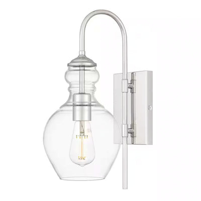Home Decorators Collection HD19565S1 Lámpara de Pared Níquel Pulido con Vidrio Transparente | MiOfertas