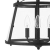 Home Decorators Collection C7081-BK 14" Lámpara de Techo Semi-Empotrada Negra 3 Luces | MiOfertas