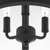 Home Decorators Collection C7081-BK 14" Lámpara de Techo Semi-Empotrada Negra 3 Luces | MiOfertas