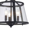 Home Decorators Collection C7081-BK 14" Lámpara de Techo Semi-Empotrada Negra 3 Luces | MiOfertas