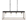 Hampton Bay HD-1907I Lámpara Colgante Isla Lineal Burkepoint 4 Luces Madera Envejecida | MiOfertas