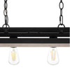 Hampton Bay HD-1907I Lámpara Colgante Isla Lineal Burkepoint 4 Luces Madera Envejecida | MiOfertas