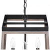 Hampton Bay HD-1905MP Lámpara Colgante Burkepoint 4 Luces Madera Envejecida | MiOfertas