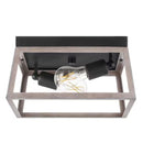 Burkepoint 2-Light Woodgrain Flush Mount - 1008229854