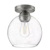 Home Decorators Collection 45093-HBON 9.5" Lámpara de Techo Níquel Cepillado Vidrio Sembrado | MiOfertas