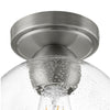 Home Decorators Collection 45093-HBON 9.5" Lámpara de Techo Níquel Cepillado Vidrio Sembrado | MiOfertas