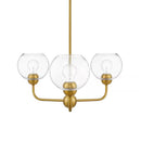 Jill 3-Light Gold Chandelier with Clear Seeded Glass Shade - 1008374217