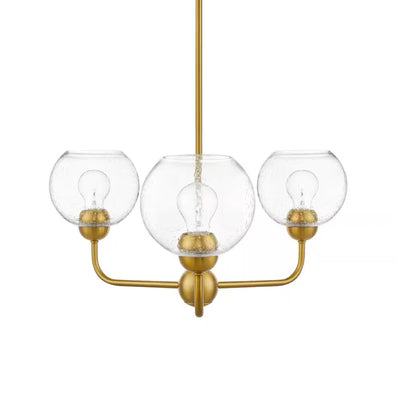 Home Decorators Collection 45326-HBOG Lámpara de Araña Jill de 3 Luces Dorada con Pantalla de Vidrio | MiOfertas