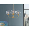 Home Decorators Collection 45326-HBOG Lámpara de Araña Jill de 3 Luces Dorada con Pantalla de Vidrio | MiOfertas