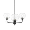 Home Decorators Collection 45326-HBO Jill Lámpara Colgante Negra 3 Luces Vidrio Semillado | MiOfertas