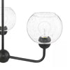Home Decorators Collection 45326-HBO Jill Lámpara Colgante Negra 3 Luces Vidrio Semillado | MiOfertas