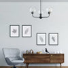 Home Decorators Collection 45326-HBO Jill Lámpara Colgante Negra 3 Luces Vidrio Semillado | MiOfertas