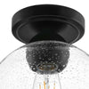 Home Decorators Collection 45093-HBO 9.5" Lámpara de Techo Negra con Vidrio Semillado | MiOfertas