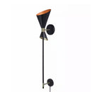 Brookbury 34.5 in. 1-Light Slant Shade Black Wall Sconce Wallchiere - 1008392864