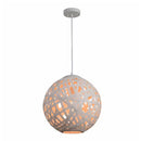 Meadow 16 in. 1-Light White Pendant/Chandelier with Paper Shade - 1008393049