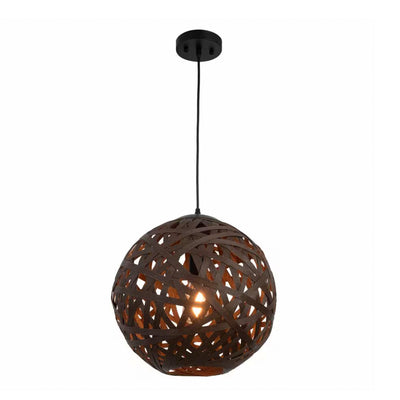 Hampton Bay HDP98961BRN 16" Lámpara Colgante/Candelabro Marrón con Pantalla de Papel | MiOfertas