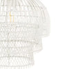 Hampton Bay HDP98947WH Lámpara Colgante Rattan Blanco Shawside 1 Luz | MiOfertas