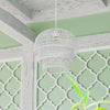Hampton Bay HDP98947WH Lámpara Colgante Rattan Blanco Shawside 1 Luz | MiOfertas