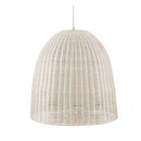 Highler 1-Light Silver Pendant with White Rattan Shade - 1008431651