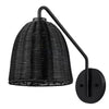 Hampton Bay HD5887G4 Lámpara de Pared Highler Negra Mate con Pantalla de Ratán | MiOfertas