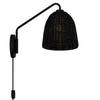 Hampton Bay HD5887G4 Lámpara de Pared Highler Negra Mate con Pantalla de Ratán | MiOfertas