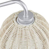 Hampton Bay HD5887G5 Lámpara de Pared Plateada con Pantalla Rattan Blanca | MiOfertas