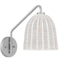 Hampton Bay HD5887G5 Lámpara de Pared Plateada con Pantalla Rattan Blanca | MiOfertas