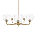 Jill 5-Light Gold Chandelier with Clear Seeded Glass Shade - 1008466021