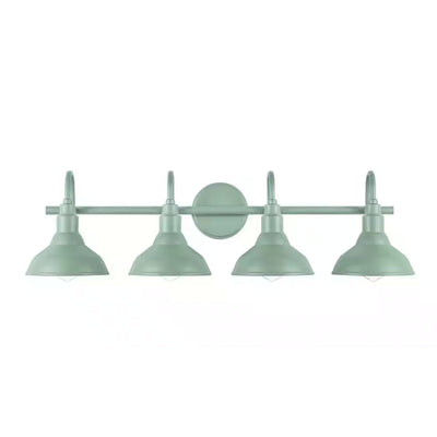 Hampton Bay HDP99190TEAL 32" Lámpara de Tocador Kelford de 4 Luces Teal | MiOfertas