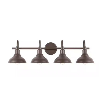 Hampton Bay HDP99190BRN 32" Lámpara de Tocador Kelford Marrón 4 Luces | MiOfertas
