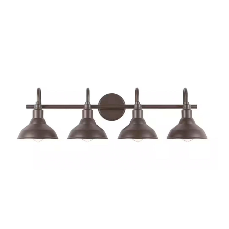 Hampton Bay HDP99190BRN 32" Lámpara de Tocador Kelford Marrón 4 Luces | MiOfertas