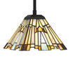 Home Decorators Collection HD7837H Lámpara Colgante Mini Negra con Pantalla Tiffany | MiOfertas