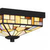 Home Decorators Collection HD7837K 11" Lámpara de Techo Empotrada Negra con Pantalla Tiffany | MiOfertas