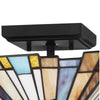 Home Decorators Collection HD7837M 12" Lámpara Semienrasada Tiffany Negro Mate | MiOfertas